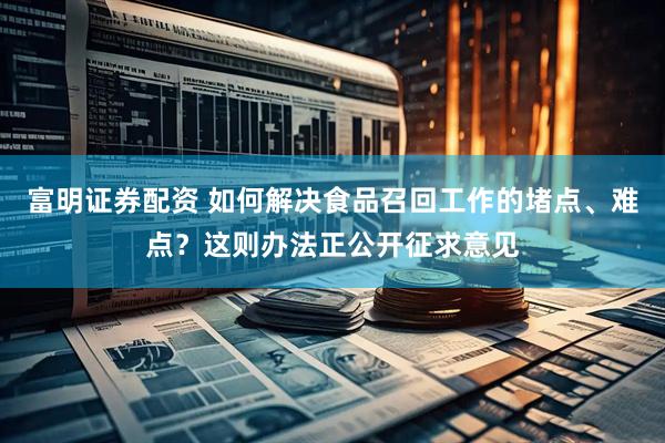 富明证券配资 如何解决食品召回工作的堵点、难点？这则办法正公开征求意见