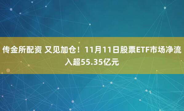 传金所配资 又见加仓！11月11日股票ETF市场净流入超55.35亿元